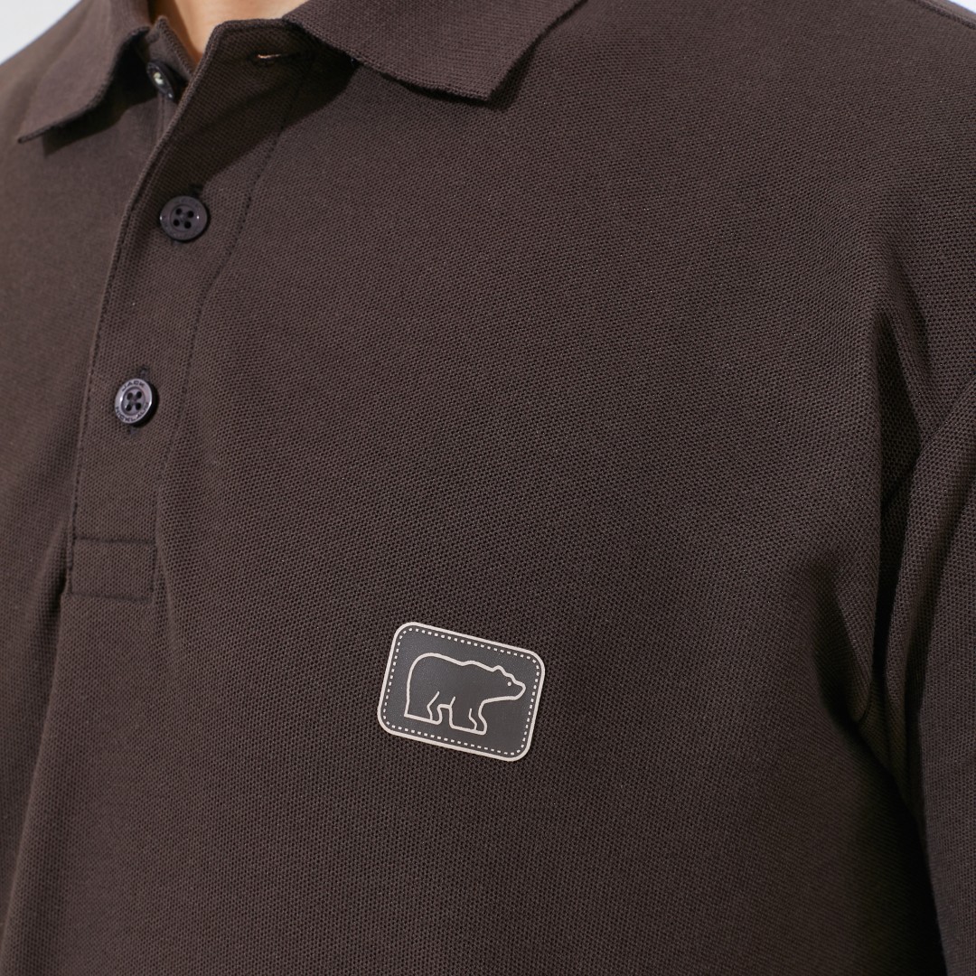 Jack Nicklaus Otto Polo Shirt Pria Regular Fit Dark Brown - Image 3
