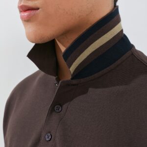 Jack Nicklaus Otto Polo Shirt Pria Regular Fit Dark Brown