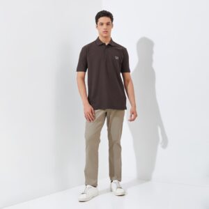 Jack Nicklaus Otto Polo Shirt Pria Regular Fit Dark Brown