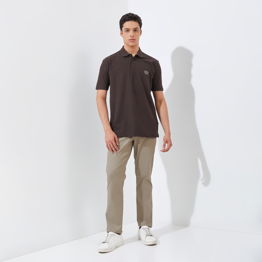 Jack Nicklaus Otto Polo Shirt Pria Regular Fit Dark Brown - Image 2