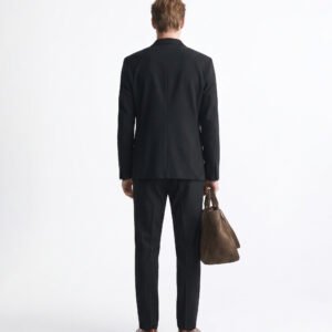 Gianni Visentin Jas Blazer Pria Slim Fit Hitam - 0022