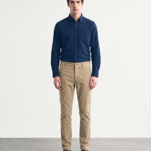 Gianni Visentin Celana Panjang Pria Corduroy Regular Fit Brown - 2150