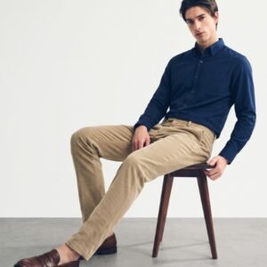 Gianni Visentin Celana Panjang Pria Corduroy Regular Fit Brown - 2150