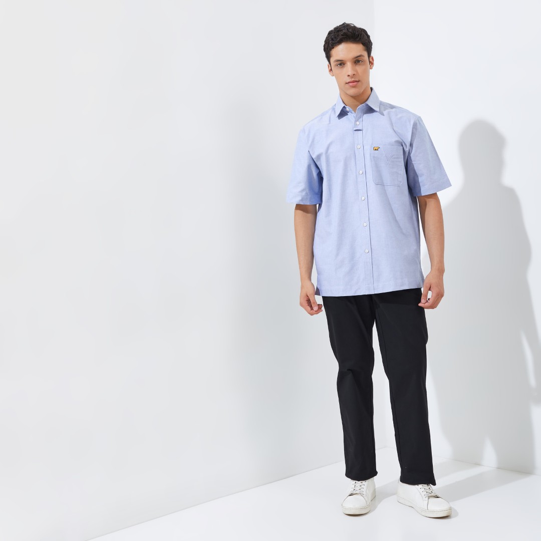 Jack Nicklaus Nikola Kemeja Pria Lengan Pendek Regular Fit Light Blue - Image 8