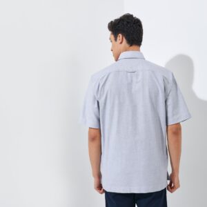 Jack Nicklaus Nikola Kemeja Pria Lengan Pendek Regular Fit Light Grey