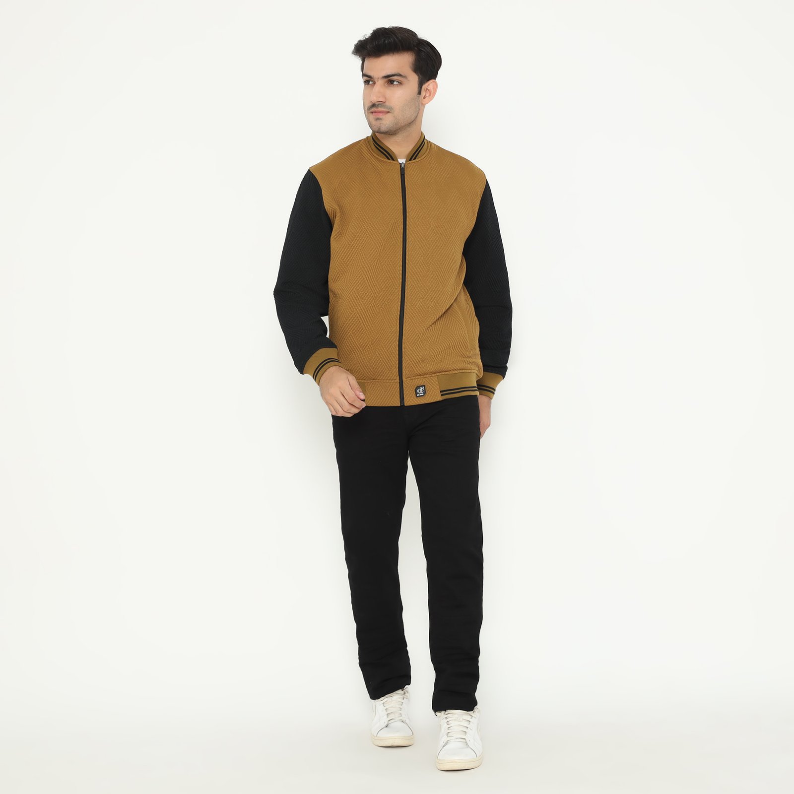 d&f Napoleon Jaket shoulder cut & sewn pria- Cream - Image 4
