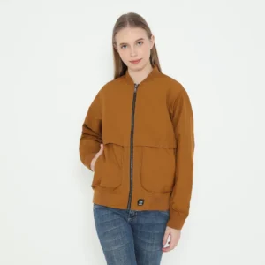 d&f Jaket Parasut Wanita Bomber - Tobaco