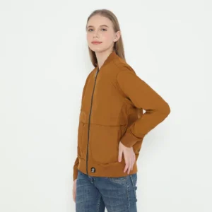 d&f Jaket Parasut Wanita Bomber - Tobaco