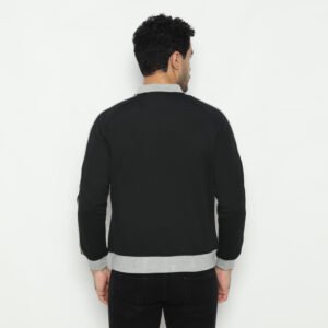 d&f CVC Jaket pria Bomber Table hitam peping - Abu muda