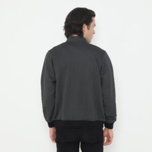 d&f CVC Jaket Biker Pria - Abu Tua