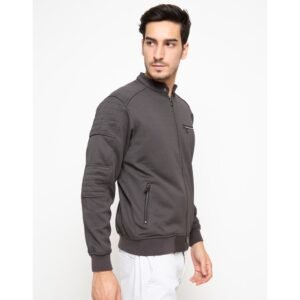 d&f CVC Jaket pria Bomber cut & sewn - Abu tua