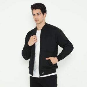d&f CVC Jaket bomber pria - Hitam