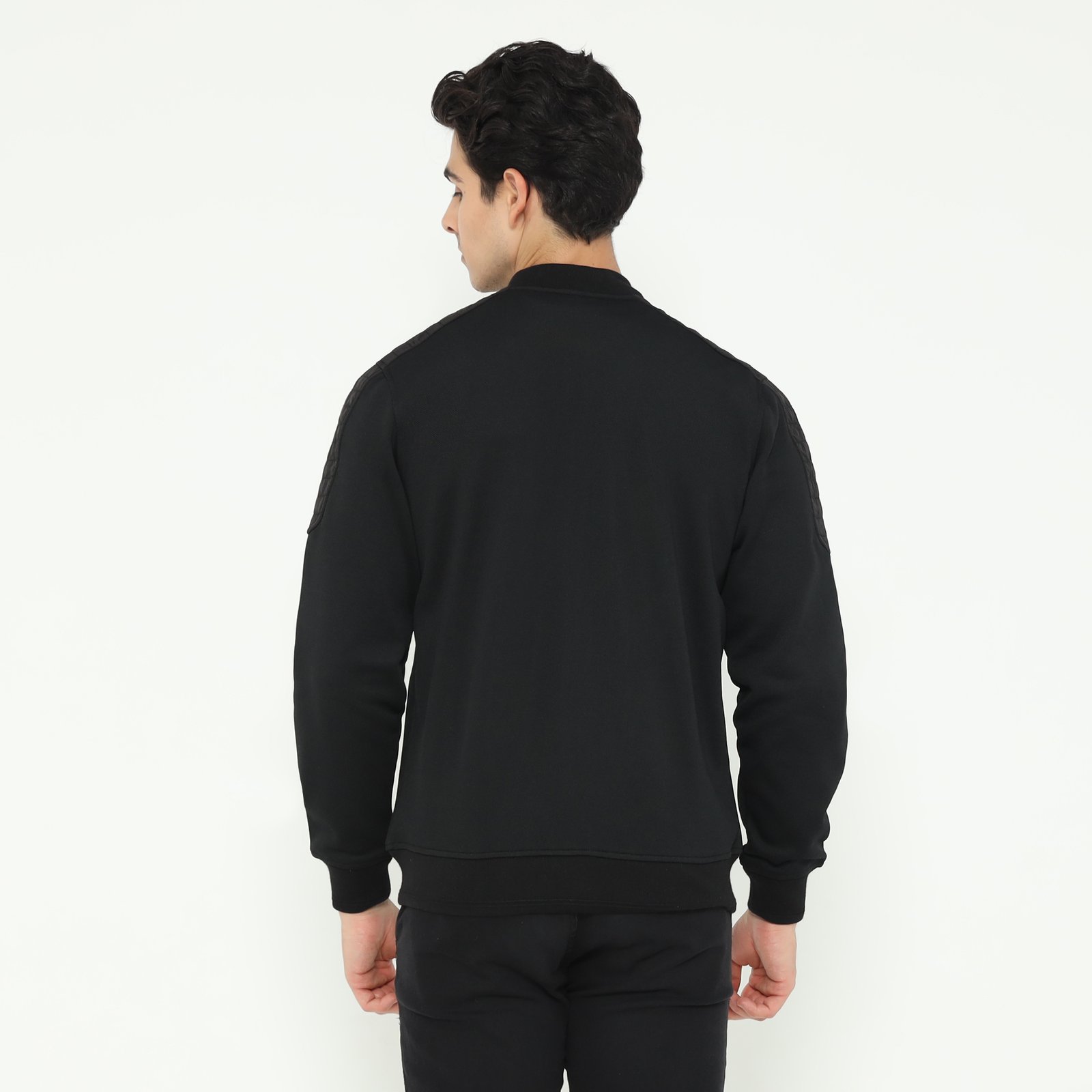 d&f CVC Jaket Bomber Pria - Hitam - Image 3