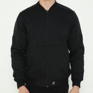 d&f CVC Jaket bomber pria - Hitam