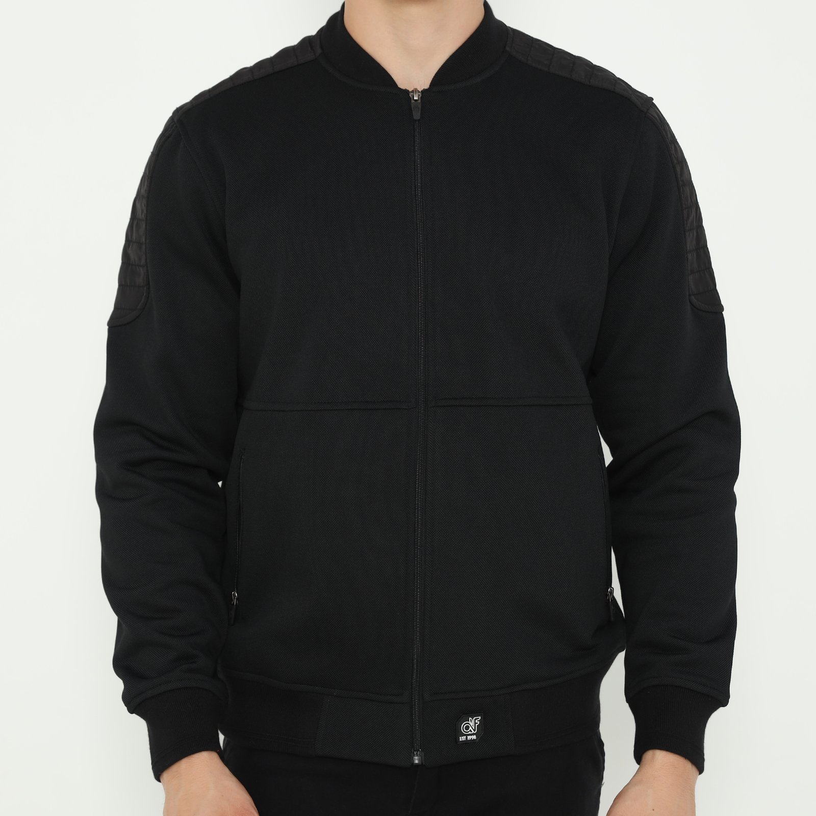d&f CVC Jaket Bomber Pria - Hitam - Image 4