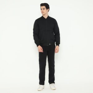d&f CVC Jaket bomber pria - Hitam