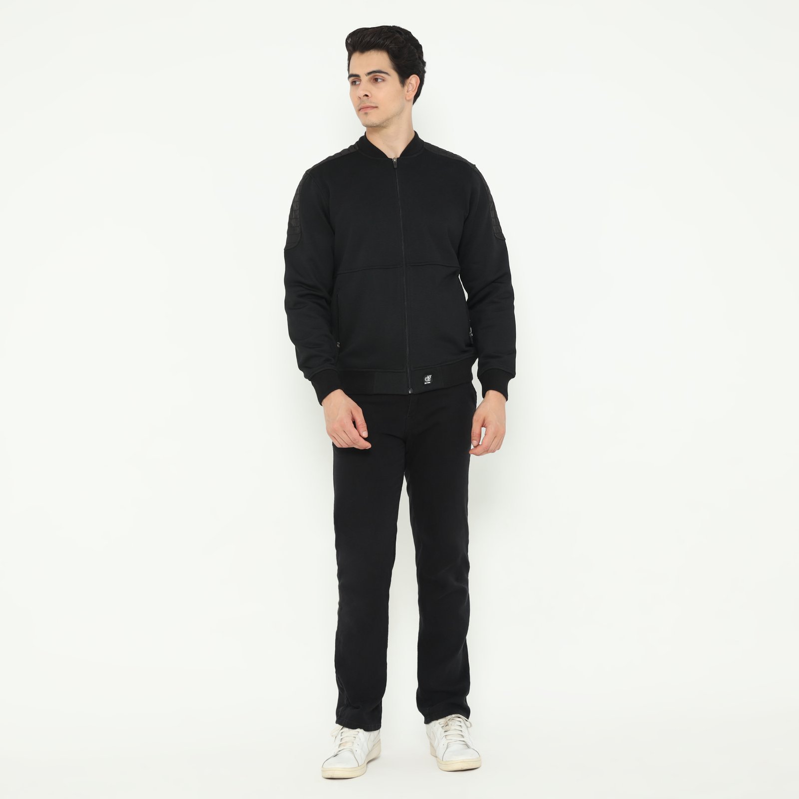 d&f CVC Jaket Bomber Pria - Hitam - Image 5