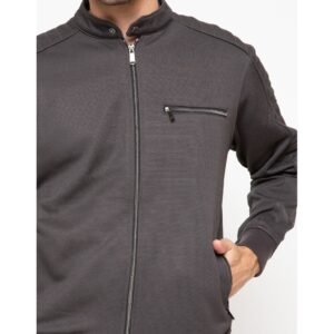d&f CVC Jaket pria Bomber cut & sewn - Abu tua