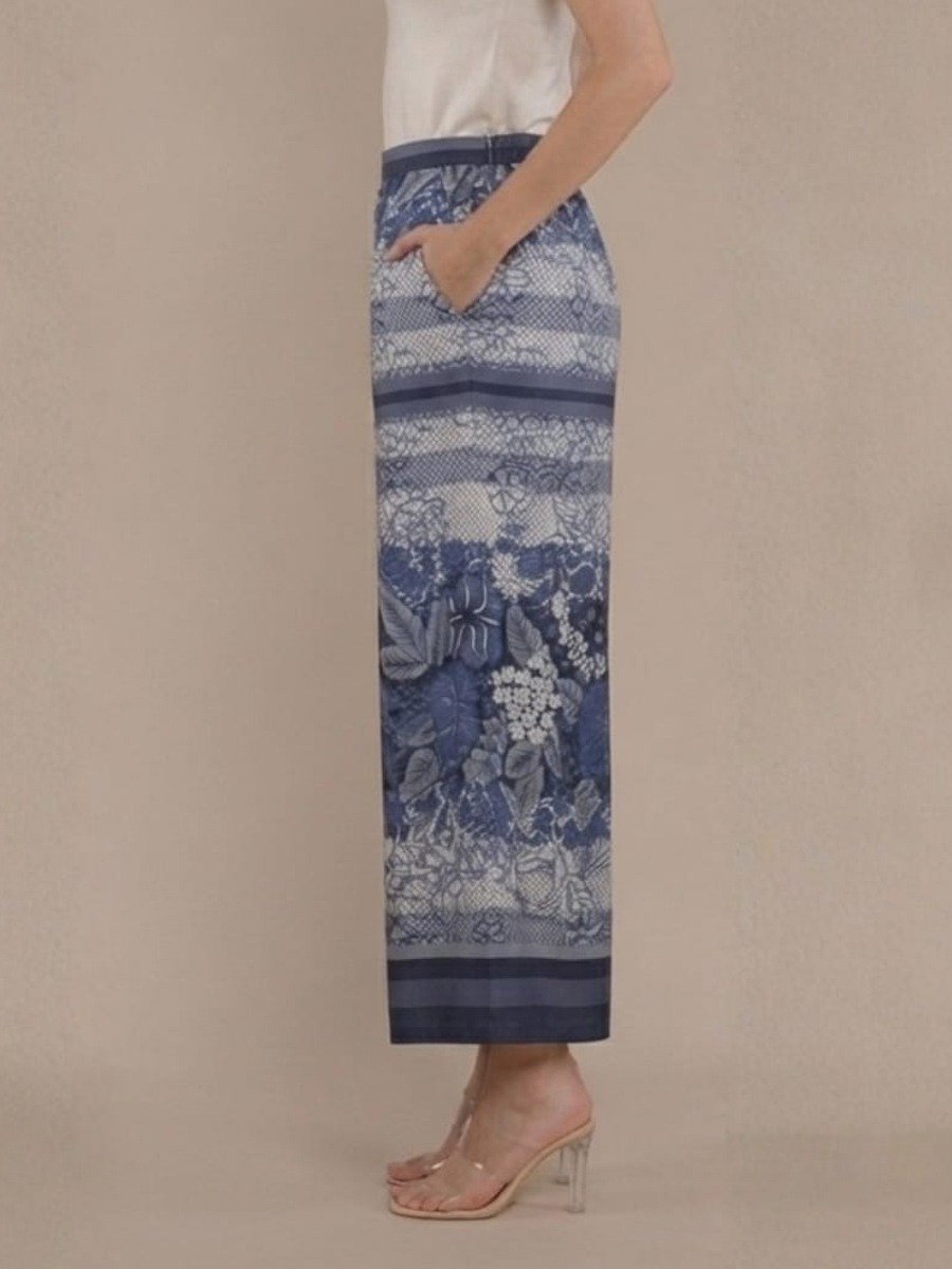 Personal Style Celana Kulot Palazzo Denim Flower Motif - Image 5