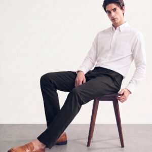 Gianni Visentin Celana Panjang Pria Regular Fit Formal Cotton Elastane Black - 2151