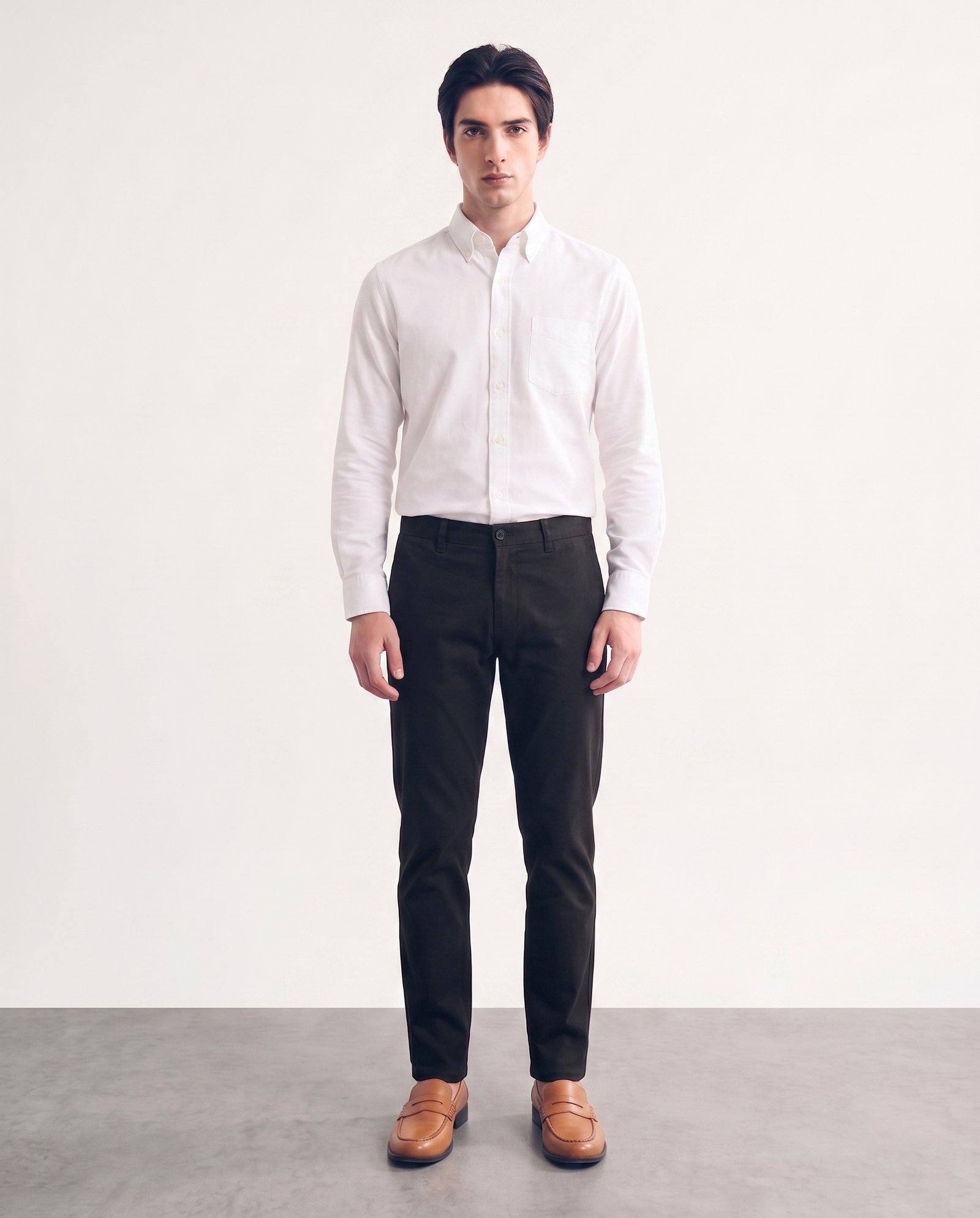 Gianni Visentin Celana Panjang Pria Regular Fit Formal Cotton Elastane Black - 2151 - Image 2