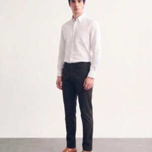 Gianni Visentin Celana Panjang Pria Regular Fit Formal Cotton Elastane Black - 2151