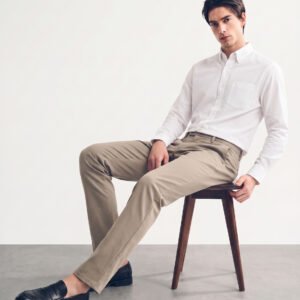 Gianni Visentin Celana Panjang Pria Regular Fit Formal Cotton Elastane Light Brown - 2151