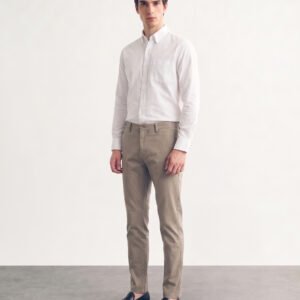 Gianni Visentin Celana Panjang Pria Regular Fit Formal Cotton Elastane Light Brown - 2151