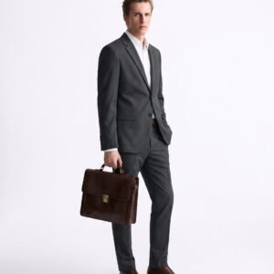 Gianni Visentin Jas Pria Slim Fit Charcoal - 1001