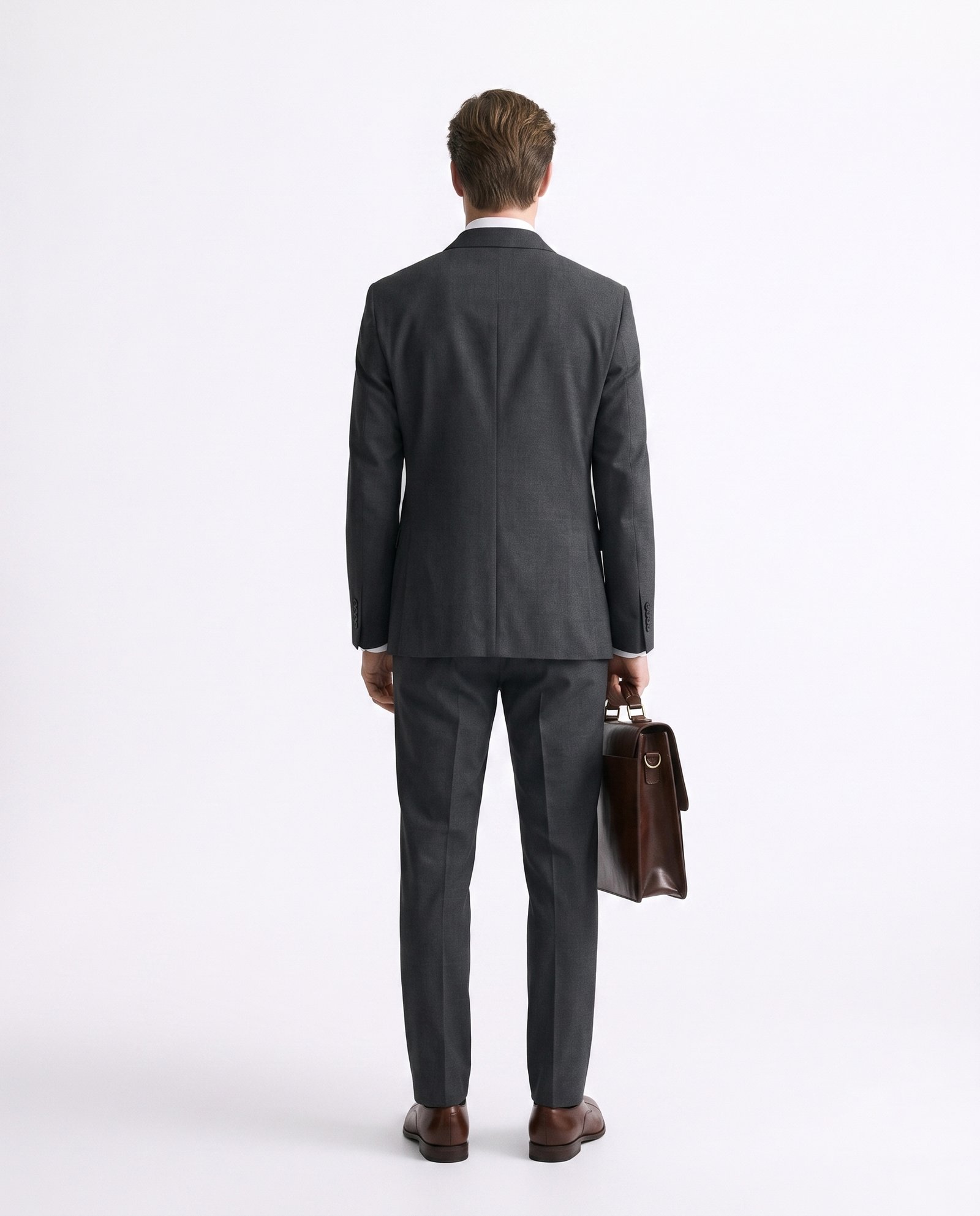 Gianni Visentin Jas Pria Slim Fit Charcoal - 1001 - Image 2