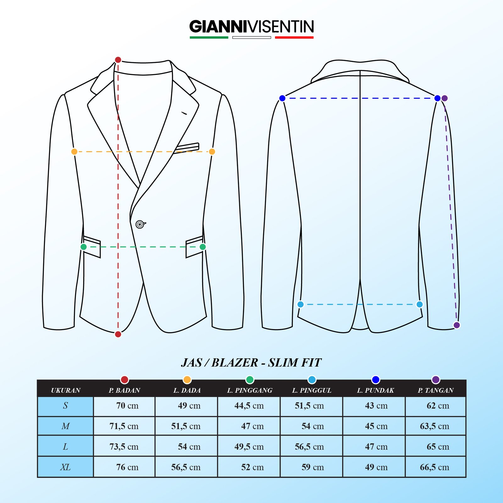 Gianni Visentin Jas Pria Slim Fit Charcoal - 1001 - Image 4