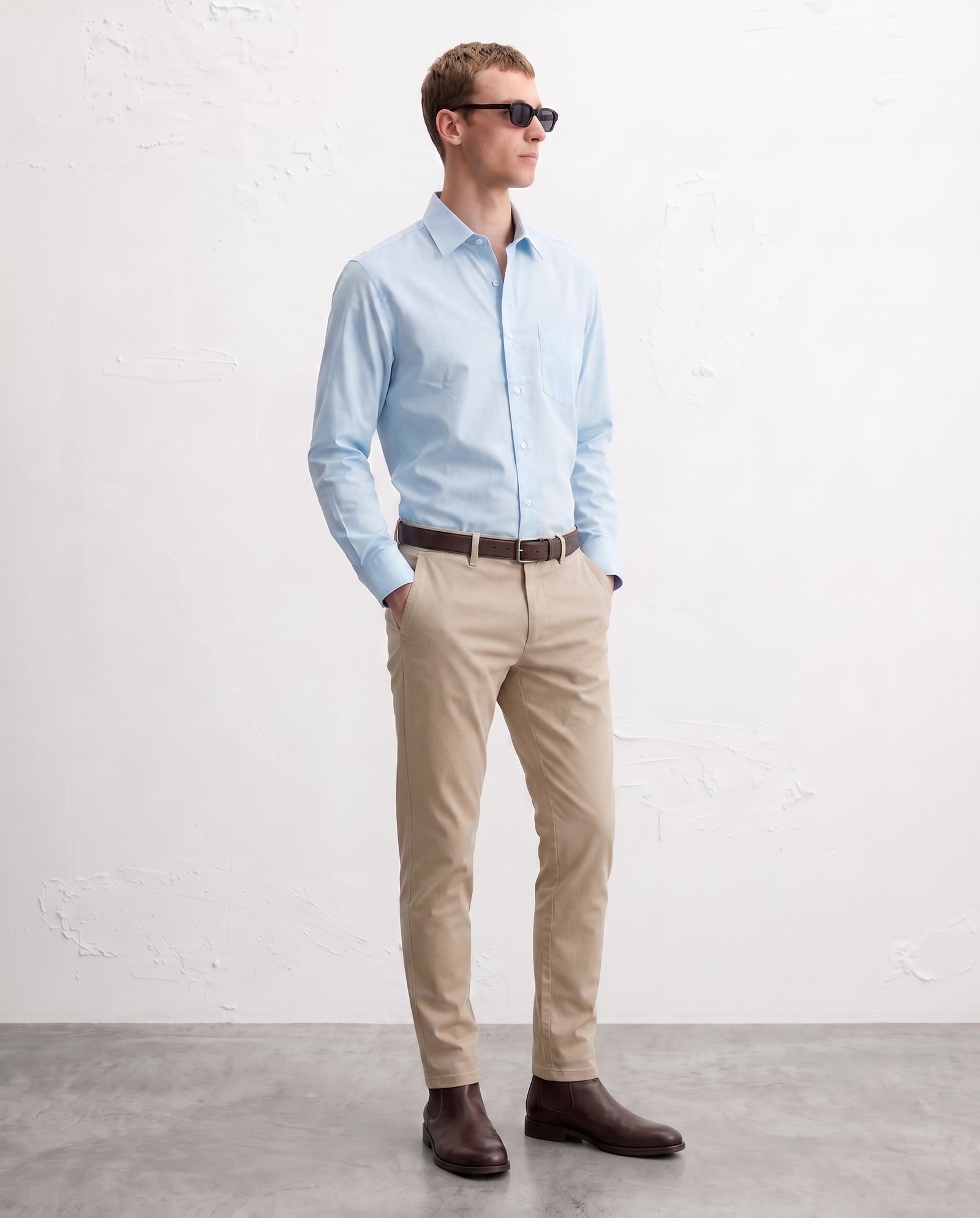 Gianni Visentin Kemeja Formal Pria Lengan Panjang Biru - 9124 - Image 2