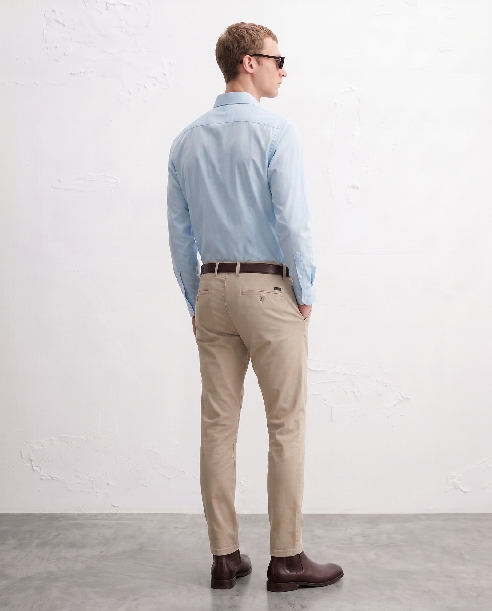Gianni Visentin Kemeja Formal Pria Lengan Panjang Biru - 9124 - Image 3