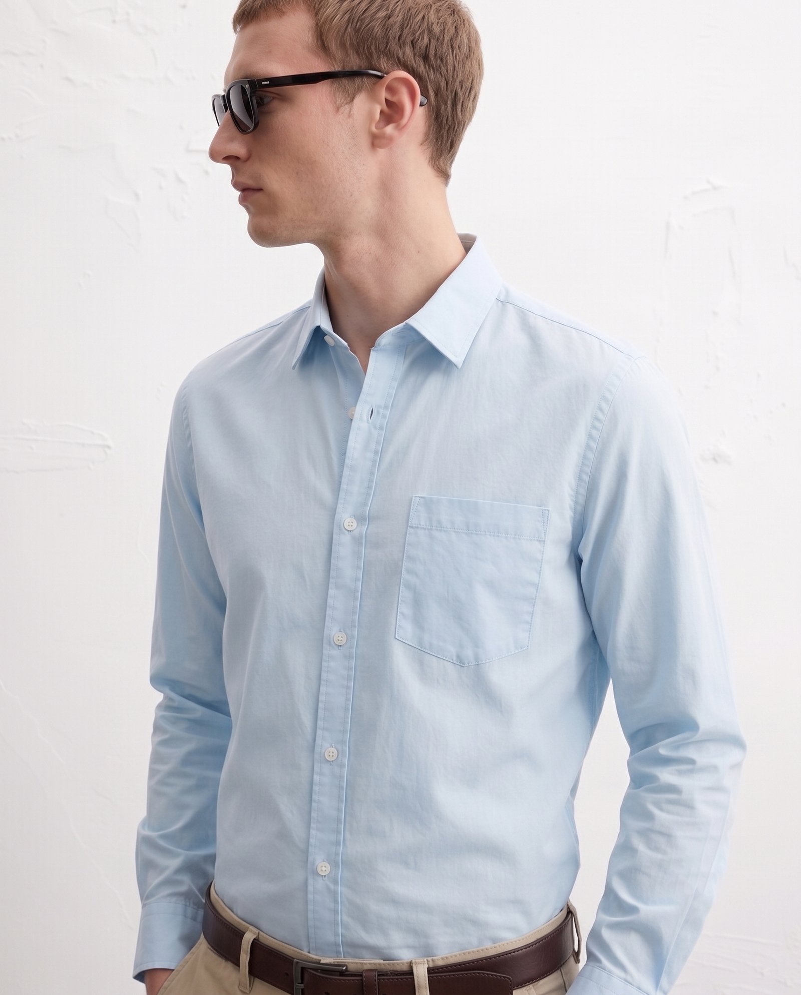 Gianni Visentin Kemeja Formal Pria Lengan Panjang Biru - 9124 - Image 4