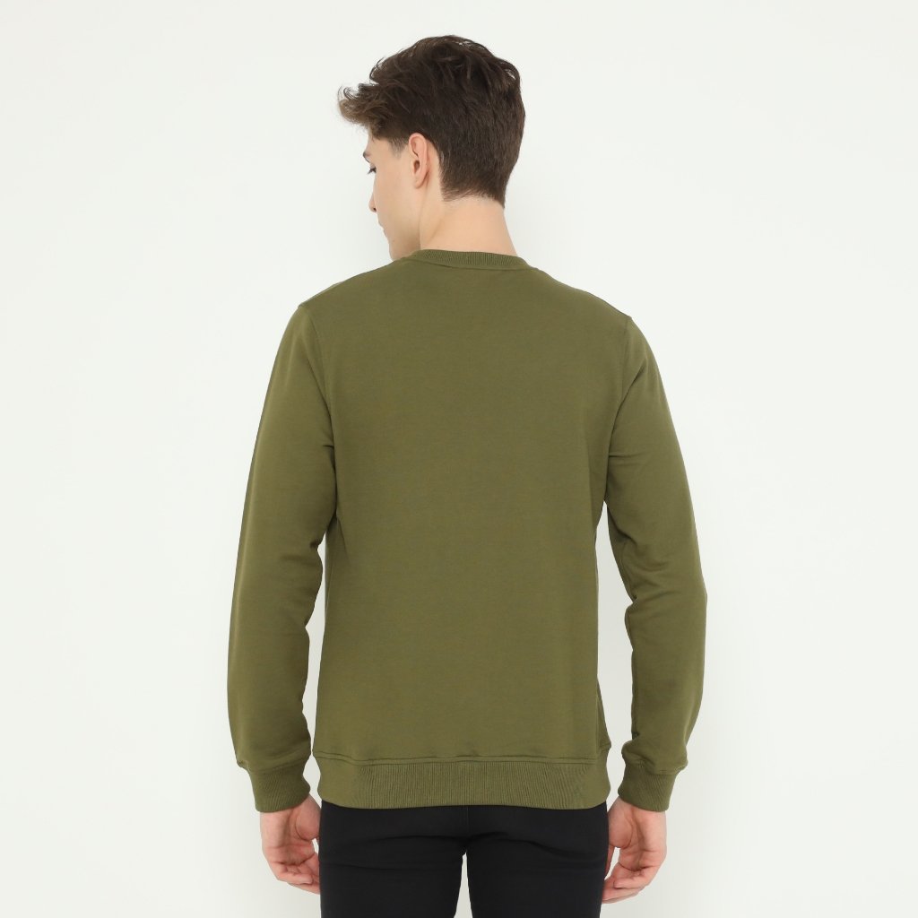d&f sweatshirt hoodie L/S pria ""DREAMING AFTER ALL" - Olive - Image 3