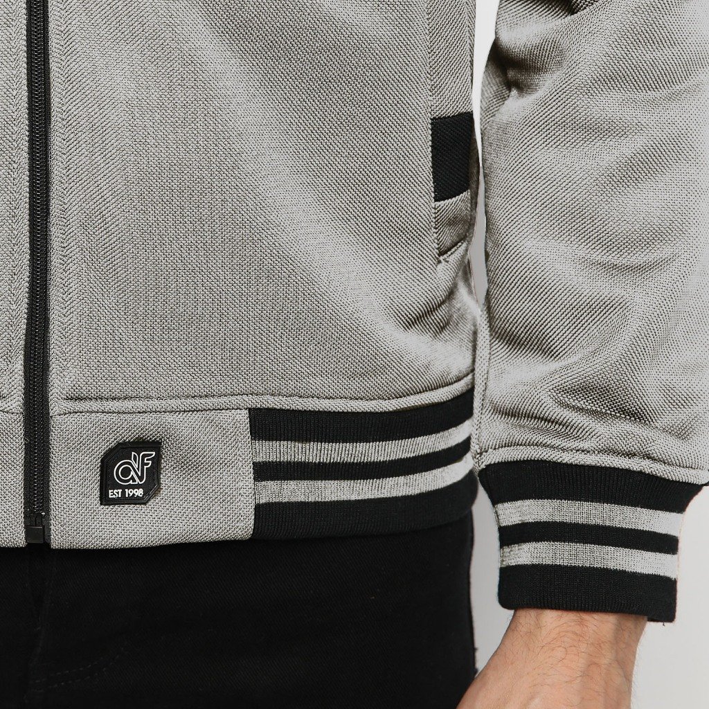 d&f CVC Jaket biker pria - Grey - Image 5