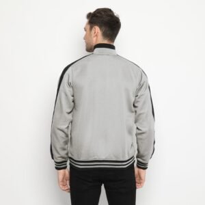d&f CVC Jaket biker pria - Grey