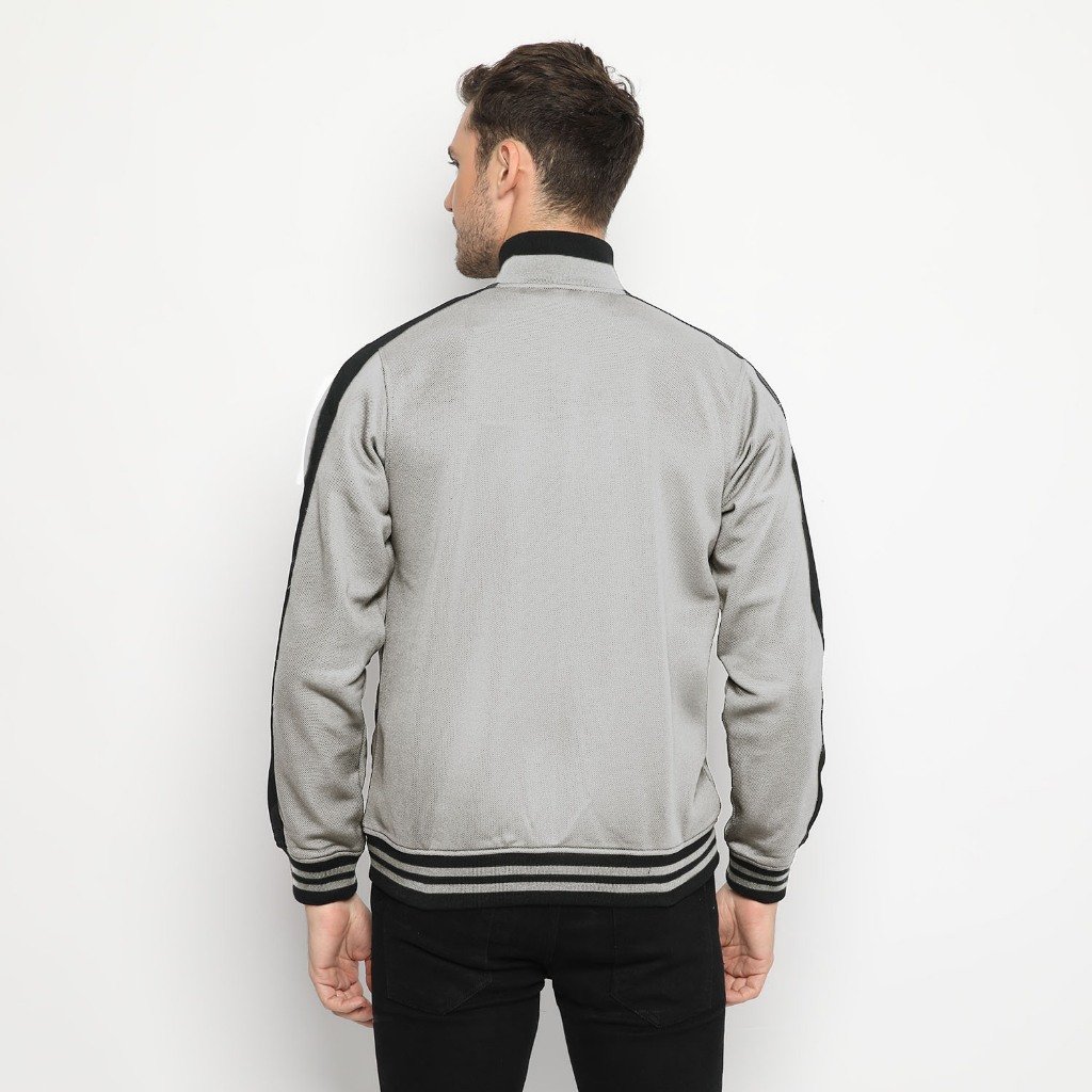d&f CVC Jaket biker pria - Grey - Image 3