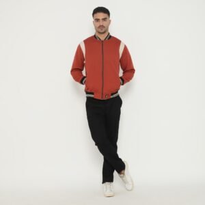 d&f Jaket Bomber pria peping ARM - Teracota cream