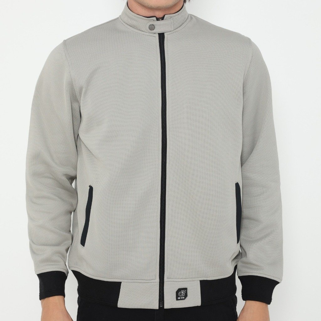 d&f Jaket Biker pria - abu muda - Image 4