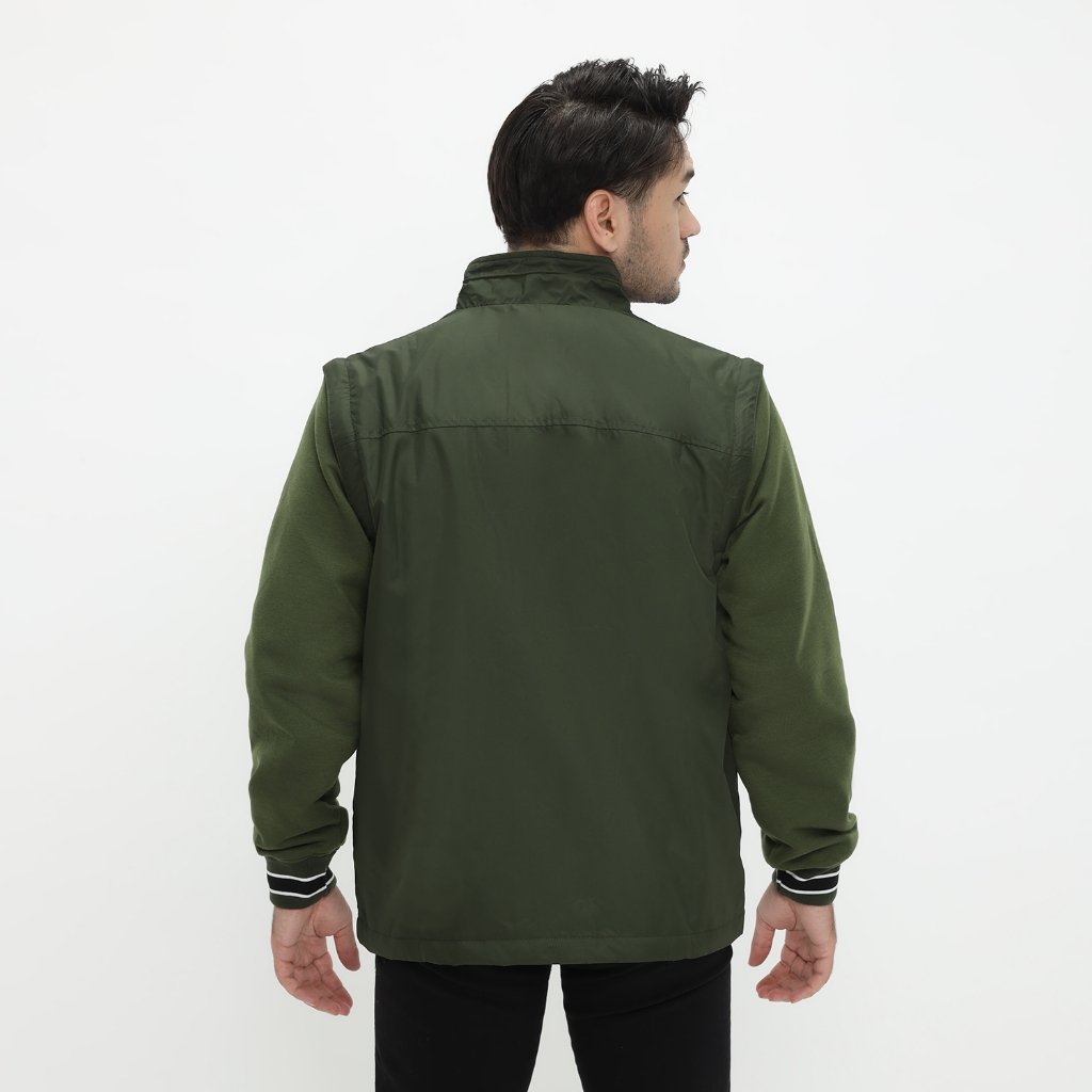 d&f Parachute Jaket Bomber with Detachable Fleece - Olive - Image 3