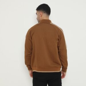d&f Jaket Biker pria - strip coklat