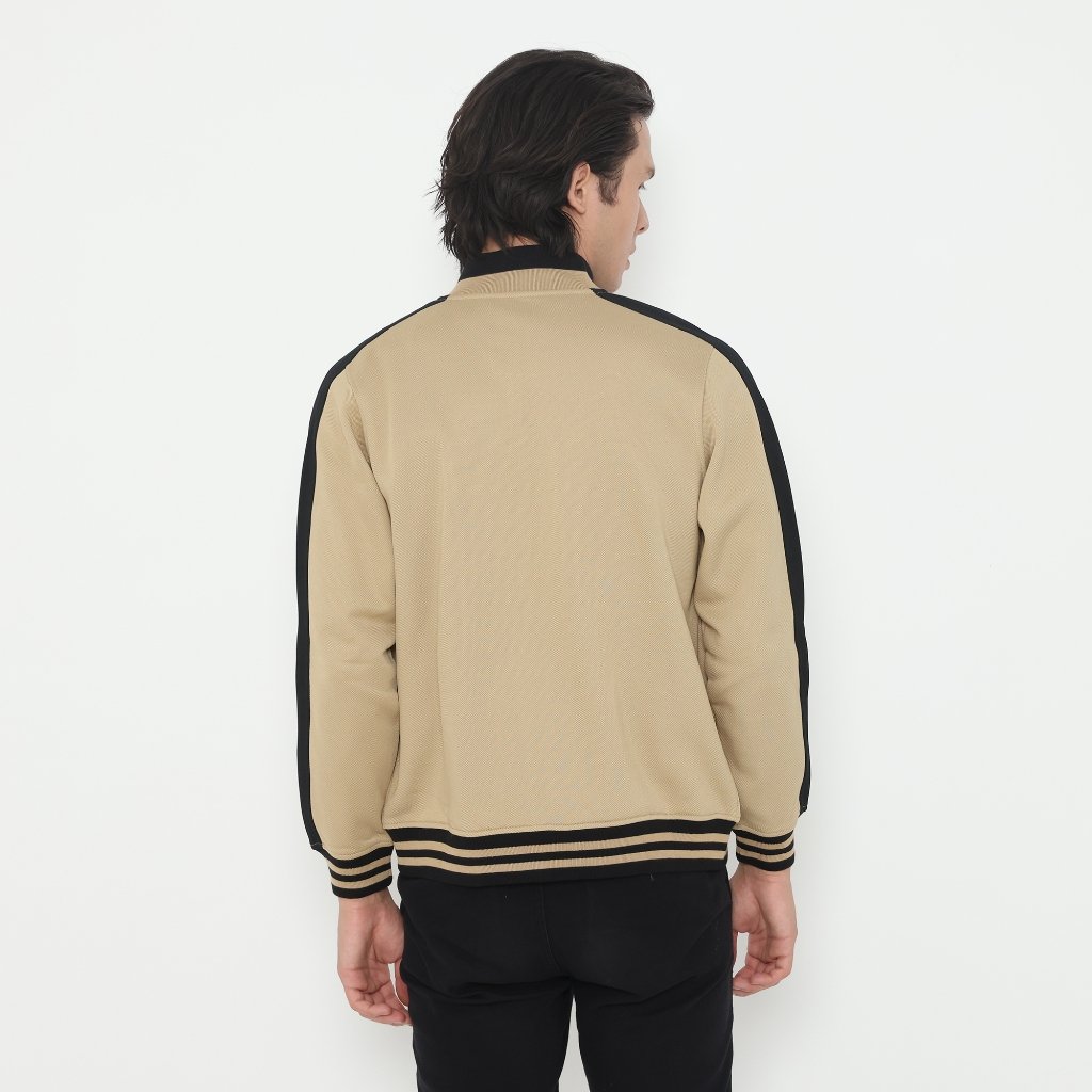 d&f Jaket Biker pria - Khaki - Image 3