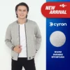 d&f Jaket Bomber Pria – Abu Tua List Hitam