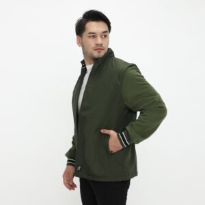 d&f Parachute Jaket Bomber with Detachable Fleece - Olive