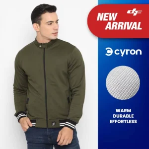 d&f Jaket Pria Unisex Biker – Olive