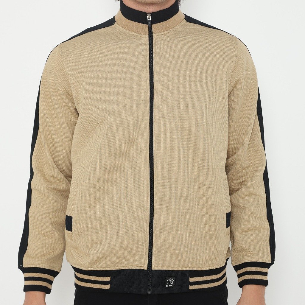 d&f Jaket Biker pria - Khaki - Image 4