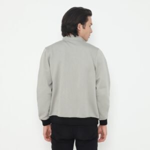 d&f Jaket Biker pria - abu muda