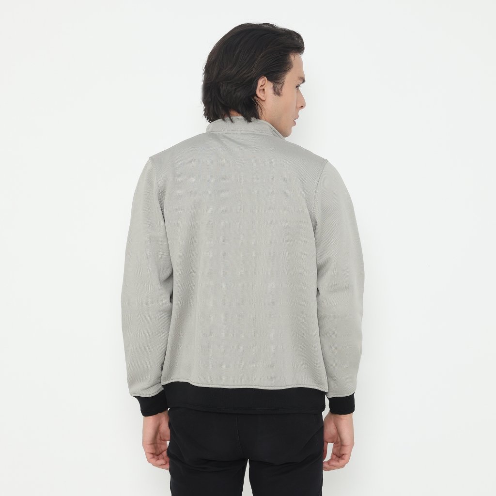 d&f Jaket Biker pria - abu muda - Image 3