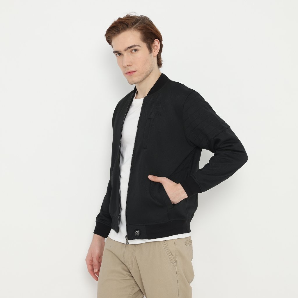 d&f CVC Jaket Bomber klaus pria - Hitam - Image 2